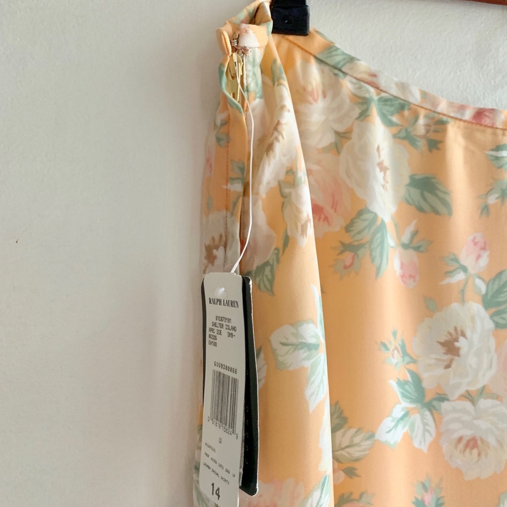 Vintage Lauren Ralph Lauren Silk Floral Maxi Skirt - Picture 3 of 7